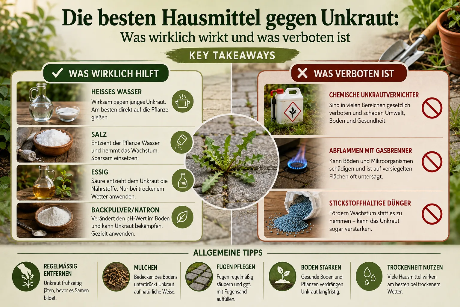 Die besten Hausmittel gegen Unkraut 1 Wie wirksam ist Essig gegen Unkraut?
