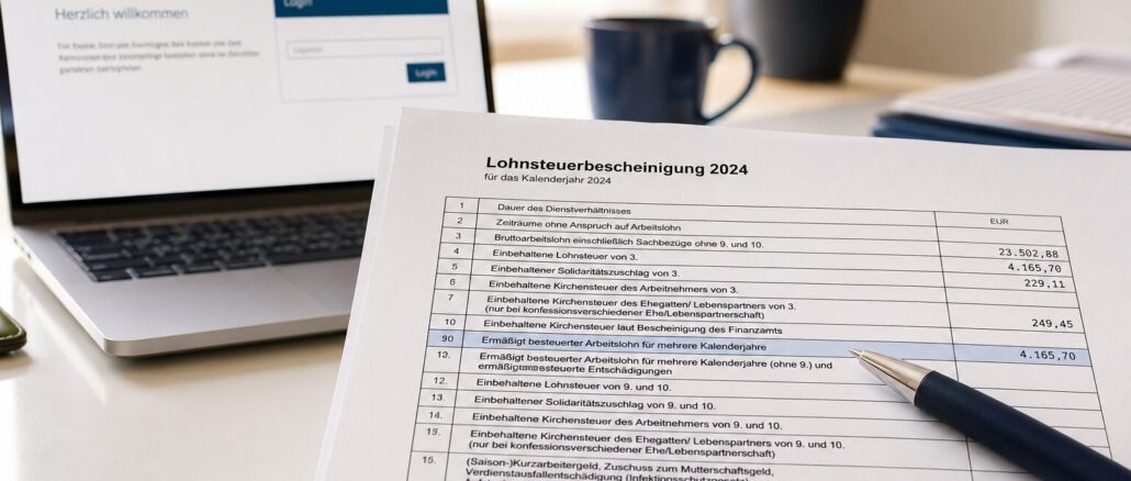 Zeile 20 Lohnsteuerbescheinigung in Steuererklärung eintragen