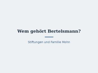 Wem gehört Bertelsmann? Stiftungen und Familie Mohn 2