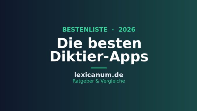 Die besten Diktier-Apps 2026 im Vergleich