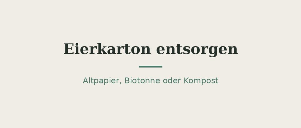 eierkarton-entsorgen.jpg Eierkarton entsorgen: Altpapier, Biotonne oder Kompost? 1