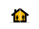 Ein Symbol zeigt ein geteiltes Haus mit einer Frau auf einer Seite und einem Mann auf der anderen, was eine Trennung andeutet.