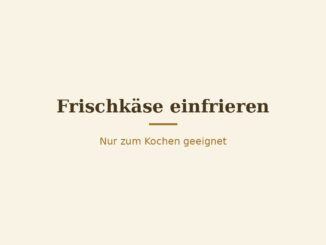 Frischkäse einfrieren – Titelbild