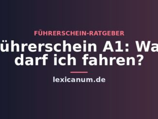 Führerschein A1: Was darf ich fahren?