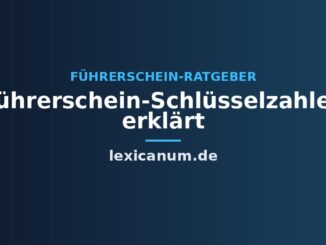 Führerschein-Schlüsselzahlen erklärt