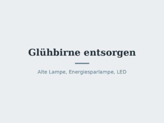 Glühbirne entsorgen: Restmüll, Wertstoffhof oder Handel? 2