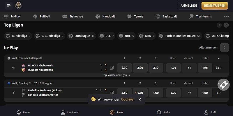 Beste Wettanbieter mit PayPal 2026: PayPal Sportwetten im Test 3