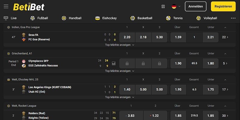 Betibet — Combo Boost bis zu 70 %