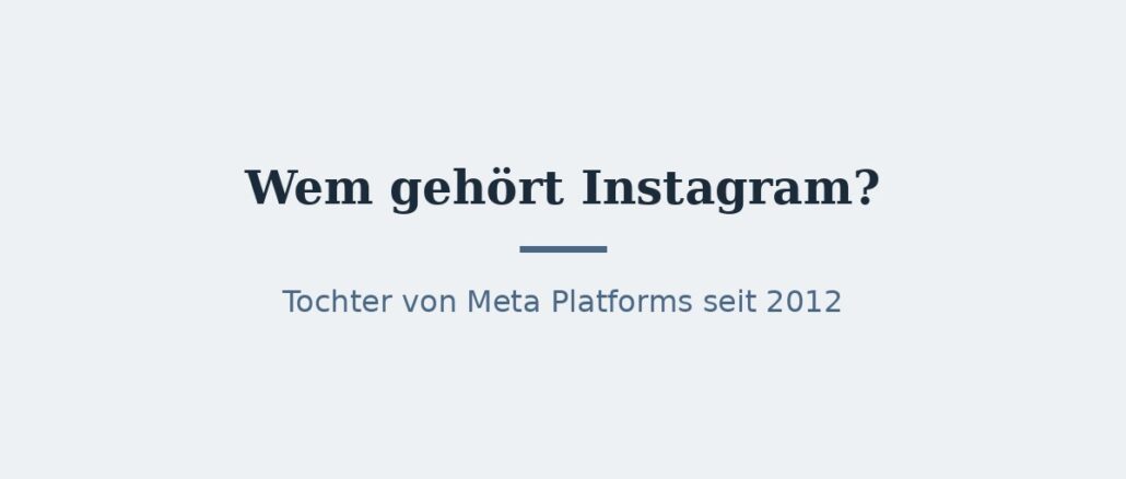 Wem gehört Instagram? Eigentümer und Konzernstruktur 1