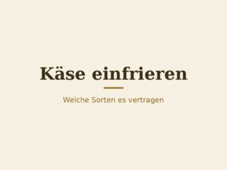 Käse einfrieren – Titelbild