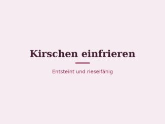 Kirschen einfrieren – Titelbild