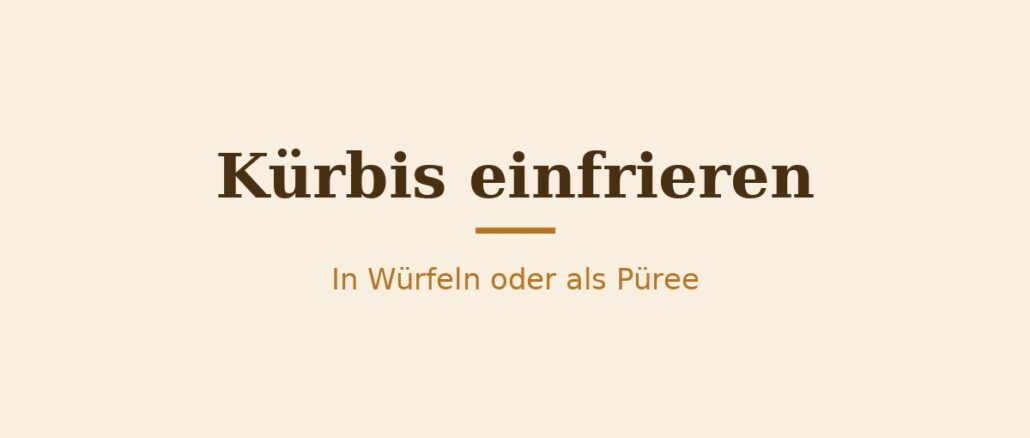 Kürbis einfrieren – Titelbild