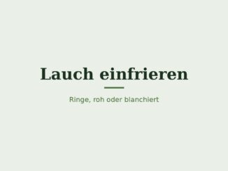 Lauch einfrieren – Titelbild
