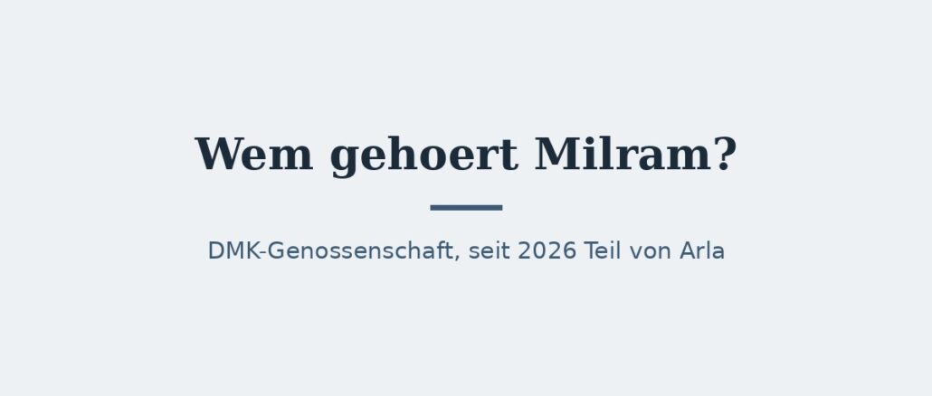 Wem gehört Milram? DMK und die Arla-Fusion 1