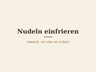 Nudeln einfrieren – Titelbild