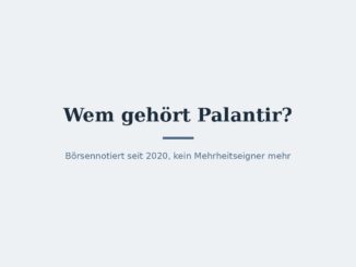 Wem gehört Palantir? Eigentümer und Konzernstruktur 4