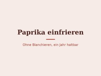 Paprika einfrieren – Titelbild