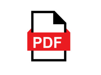 Ein Symbol, das ein weißes Blatt mit der roten Abkürzung 'PDF' darstellt, repräsentiert eine PDF-Datei.