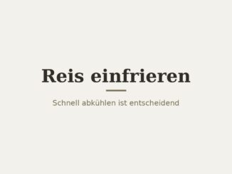 Reis einfrieren – Titelbild