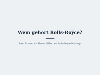 Wem gehört Rolls-Royce? Eigentümer und Konzernstruktur 5