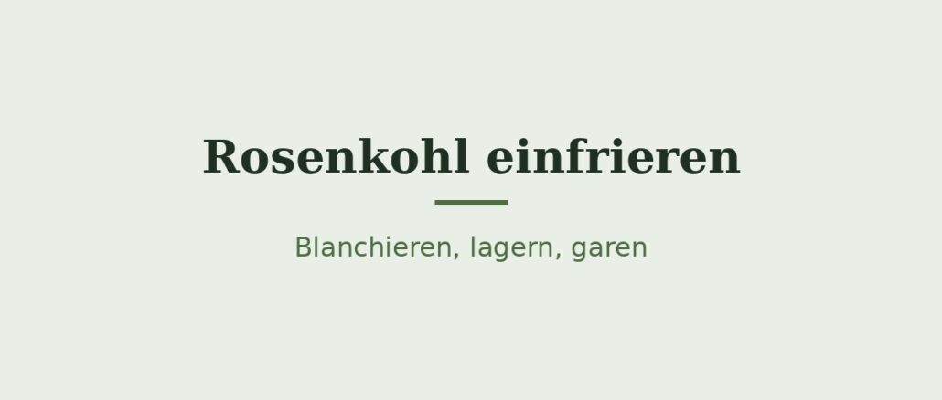 Rosenkohl einfrieren – Titelbild