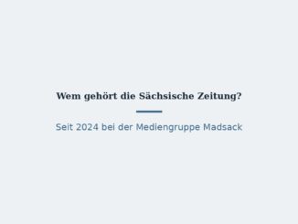 Wem gehört die Sächsische Zeitung? Eigentümer erklärt 2