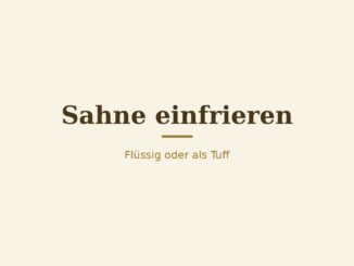Sahne einfrieren – Titelbild
