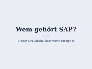 Wem gehört SAP? Aktionärsstruktur ohne Mehrheitseigner 5
