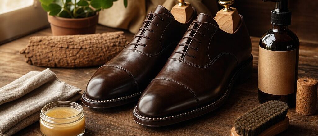 Nachhaltige Schuhpflege für handrahmengenähte Business-Schuhe