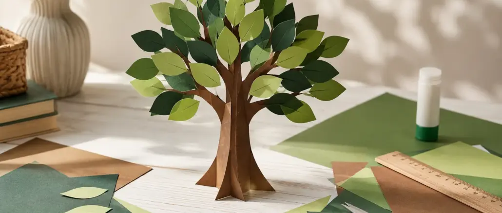 Baum basteln in 3D: Die vollständige Anleitung für Papier, Recycling und mehr