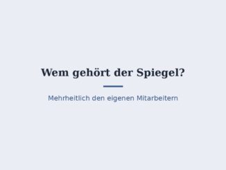 Wem gehört der Spiegel? Die Eigentümerstruktur erklärt 4
