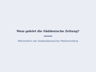 Wem gehört die Süddeutsche Zeitung? Die SWMH-Struktur 1