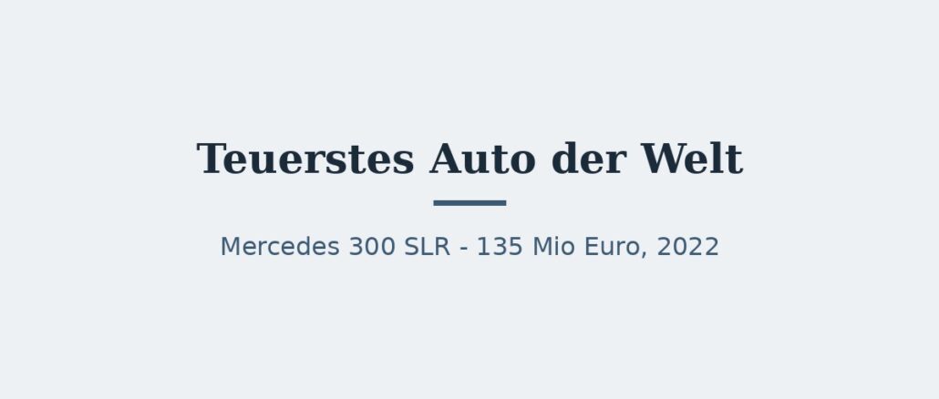 Wem gehört das teuerste Auto der Welt? 1
