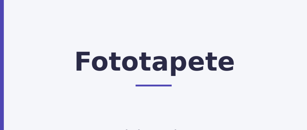 Fototapete