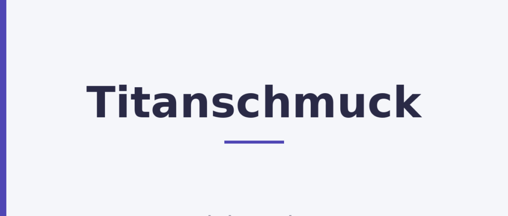 Titanschmuck