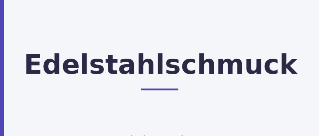 Edelstahlschmuck