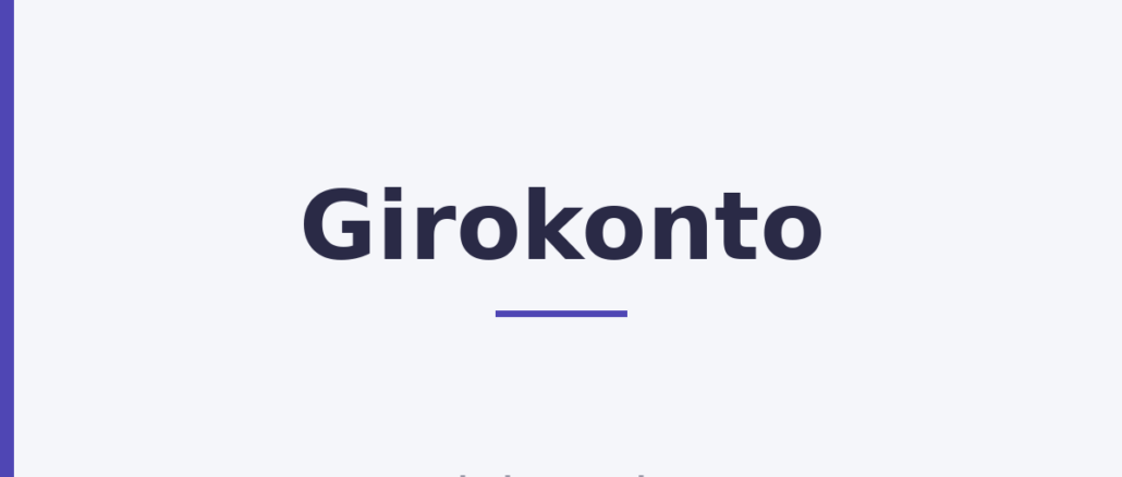 Girokonto Girokonto