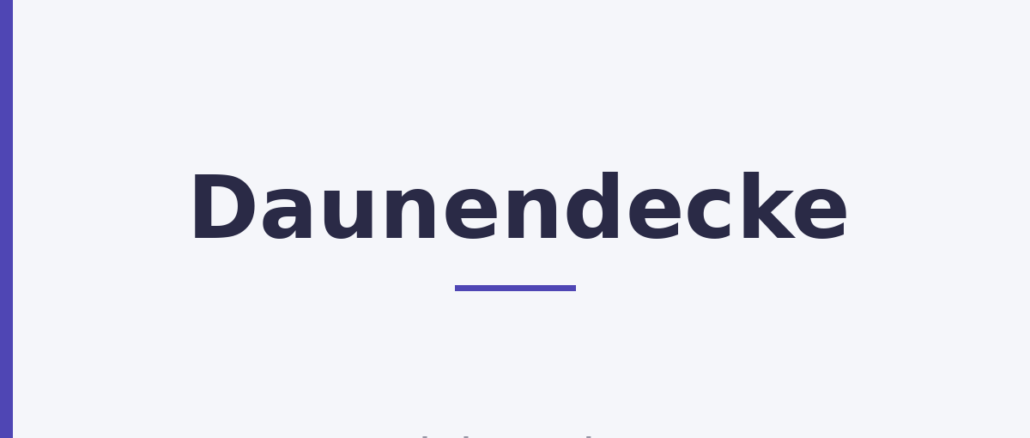 Daunendecke