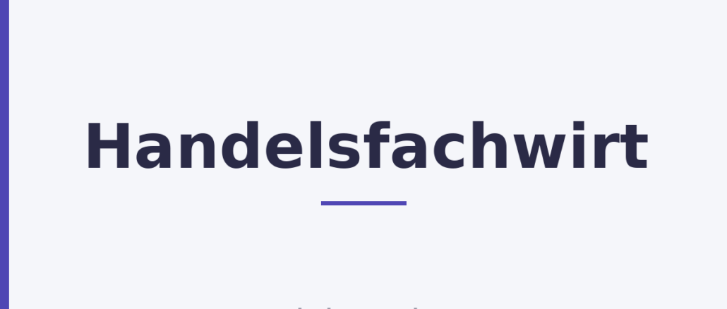 Handelsfachwirt
