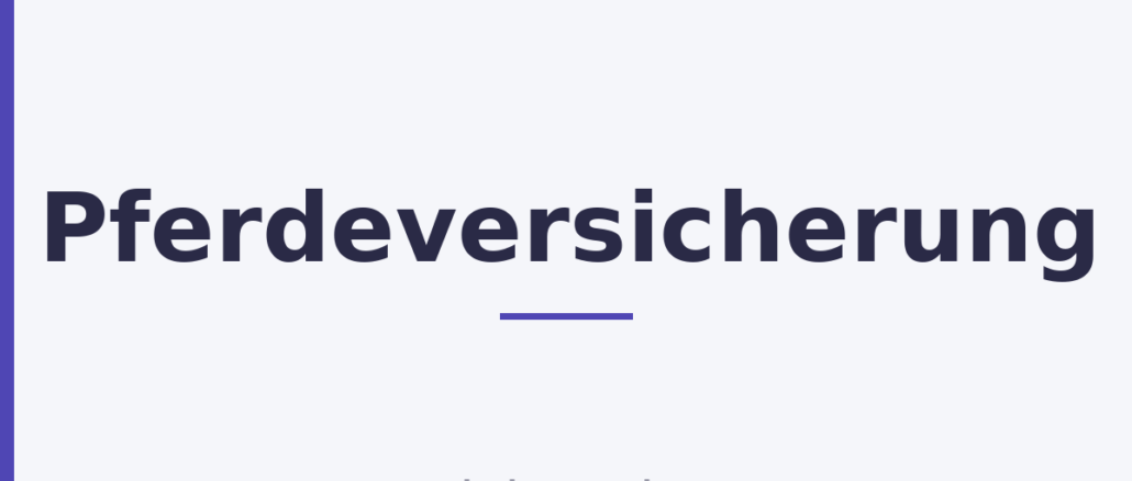 Pferdeversicherung