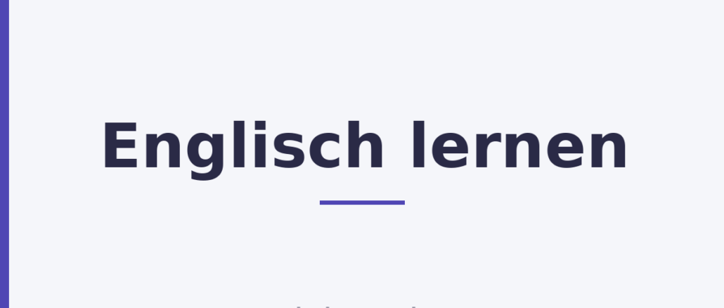 Englisch lernen