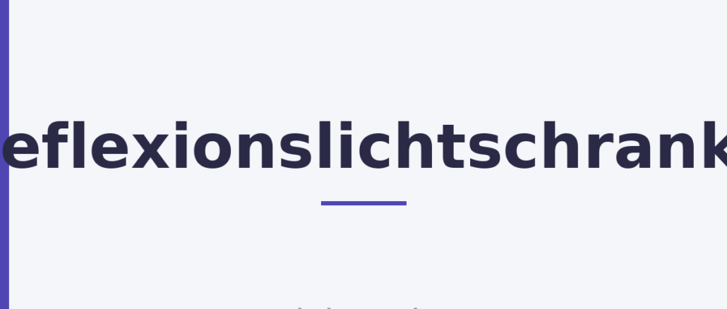 Reflexionslichtschranke