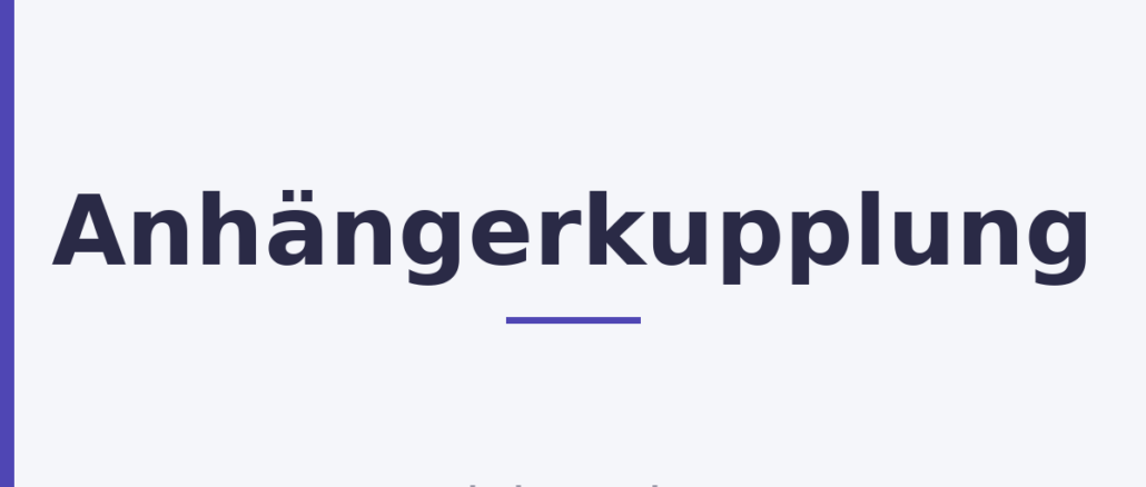 Anhängerkupplung