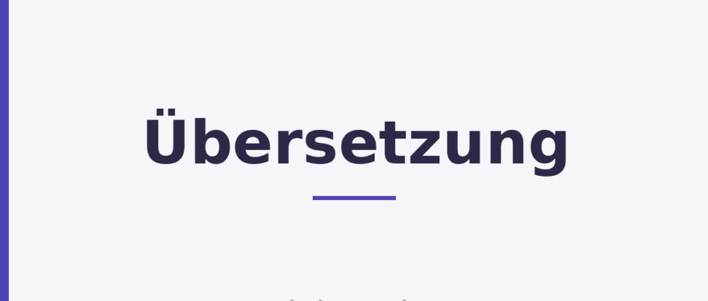 Übersetzung