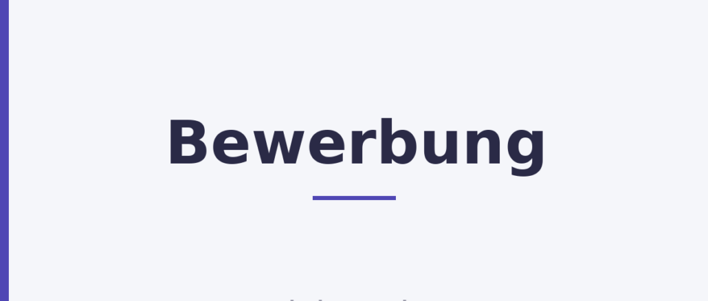 Bewerbung