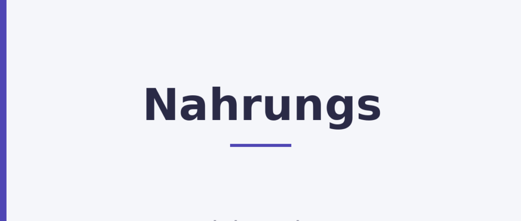 Nahrungs