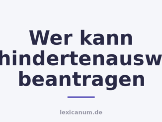 Wer kann Behindertenausweis beantragen