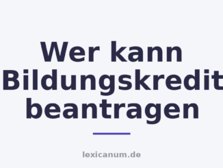 Wer kann Bildungskredit beantragen