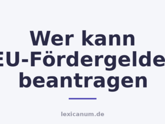 Wer kann EU-Fördergelder beantragen