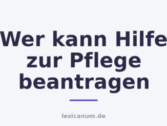 Wer kann Hilfe zur Pflege beantragen
